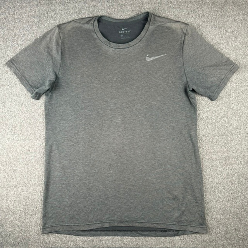 Nike Dri-FIT Mens Medium Gray Heather Short Sleeve Training T-Shirt RN56323
